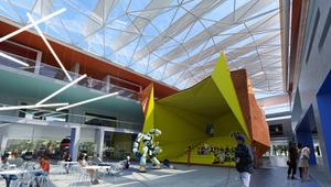 Skolens hjerte med kantine og amfi Skolens hjerte med kantine og amfi