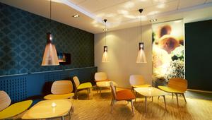 Softsone i bakre del av cafè Softsone i bakre del av cafè