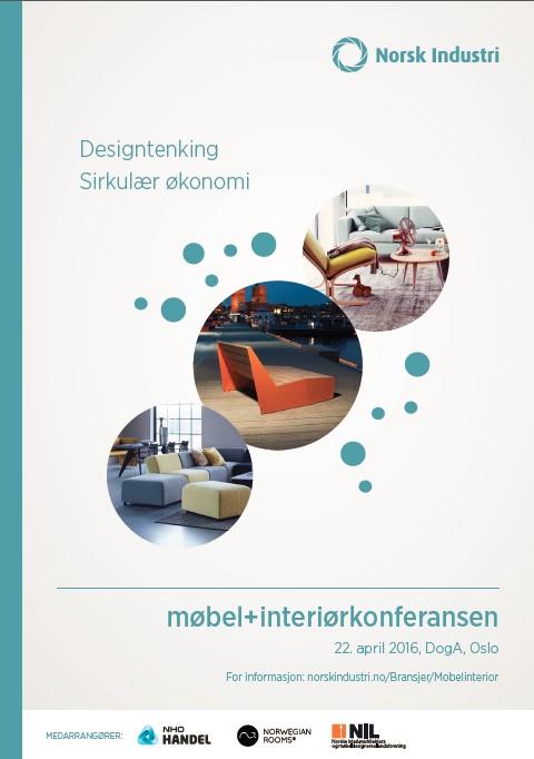 Møbel- og interiørkonferanse fredag 22. april 2016 på DOGA i Oslo. Program og påmelding.